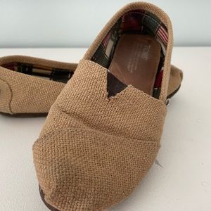 TOMS shoes, burlap